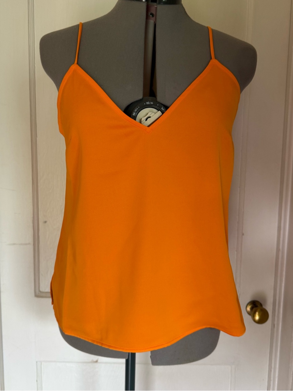 Marigold silky spaghetti strap cami/tank